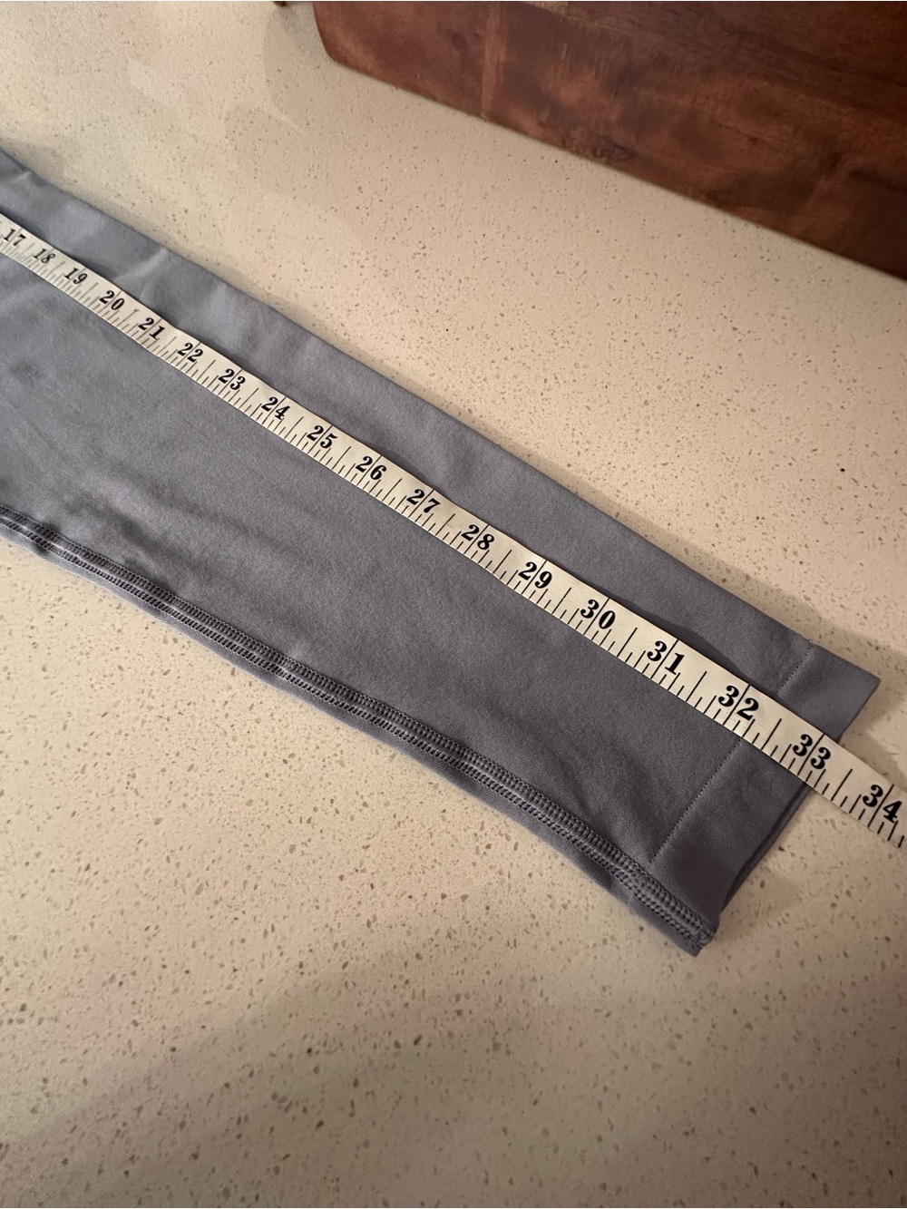 Gymshark Dusty Blue Leggings with Black Logo - Picture 6 of 6